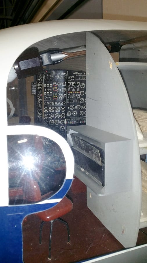 Cockpit of a Pan Am Boeing 377 Stratocruiser aircraft