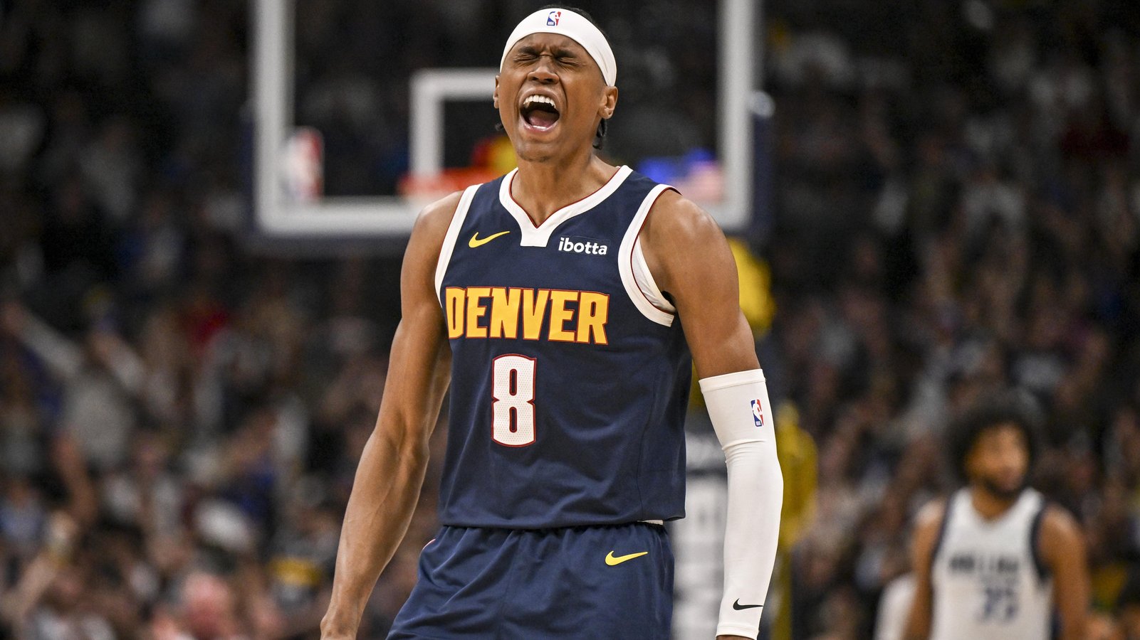 Peyton Watson in action for the Denver Nuggets during the 2025-26 NBA season
