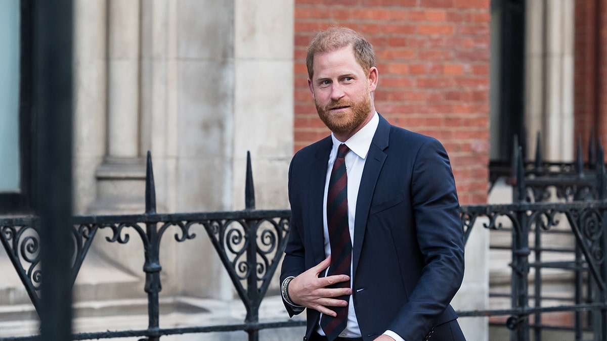 Prince Harry arrives at court during his legal challenge against the removal of Metropolitan Police protection in the UK