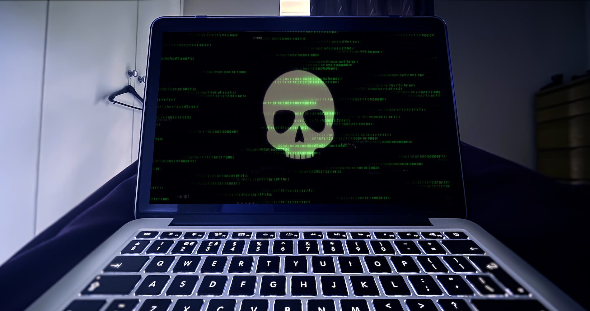 Cybersecurity ransomware attack computer screen showing encrypted files