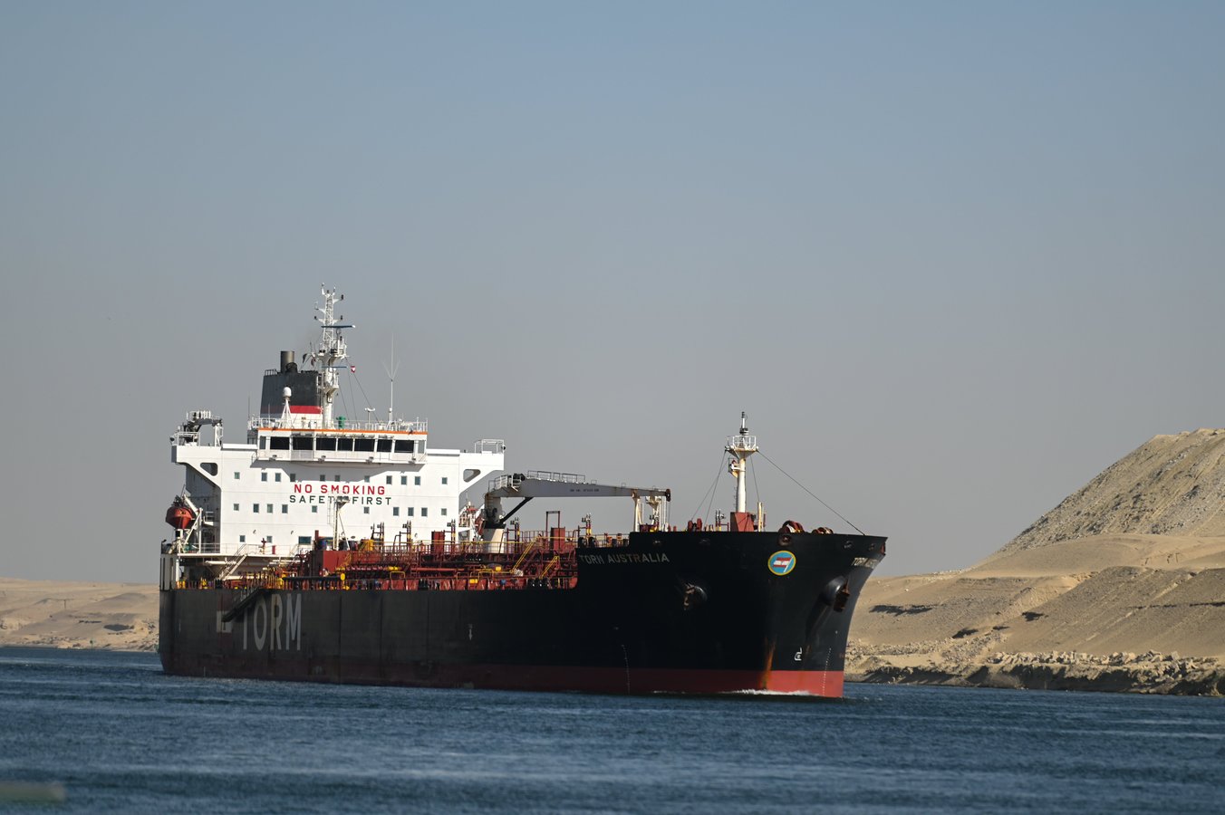 Aerial view of tankers and cargo ships transiting the Red Sea near Bab al-Mandeb strait amid Houthi naval blockade July 2026