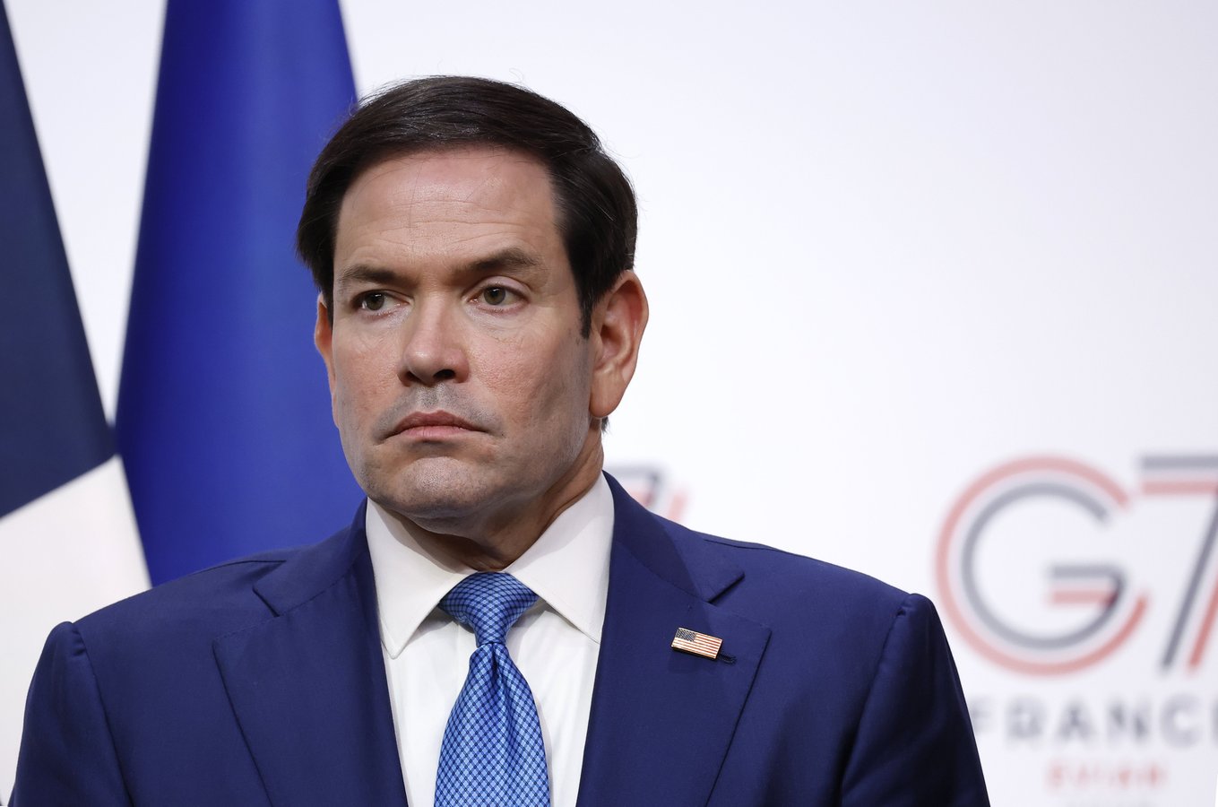 US Secretary of State Marco Rubio at the G7 Summit in France, who pledged a whole-of-government campaign to dismantle the International Criminal Court