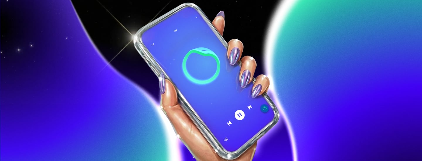 Spotify's AI DJ interface showing personalized music recommendations on a mobile device