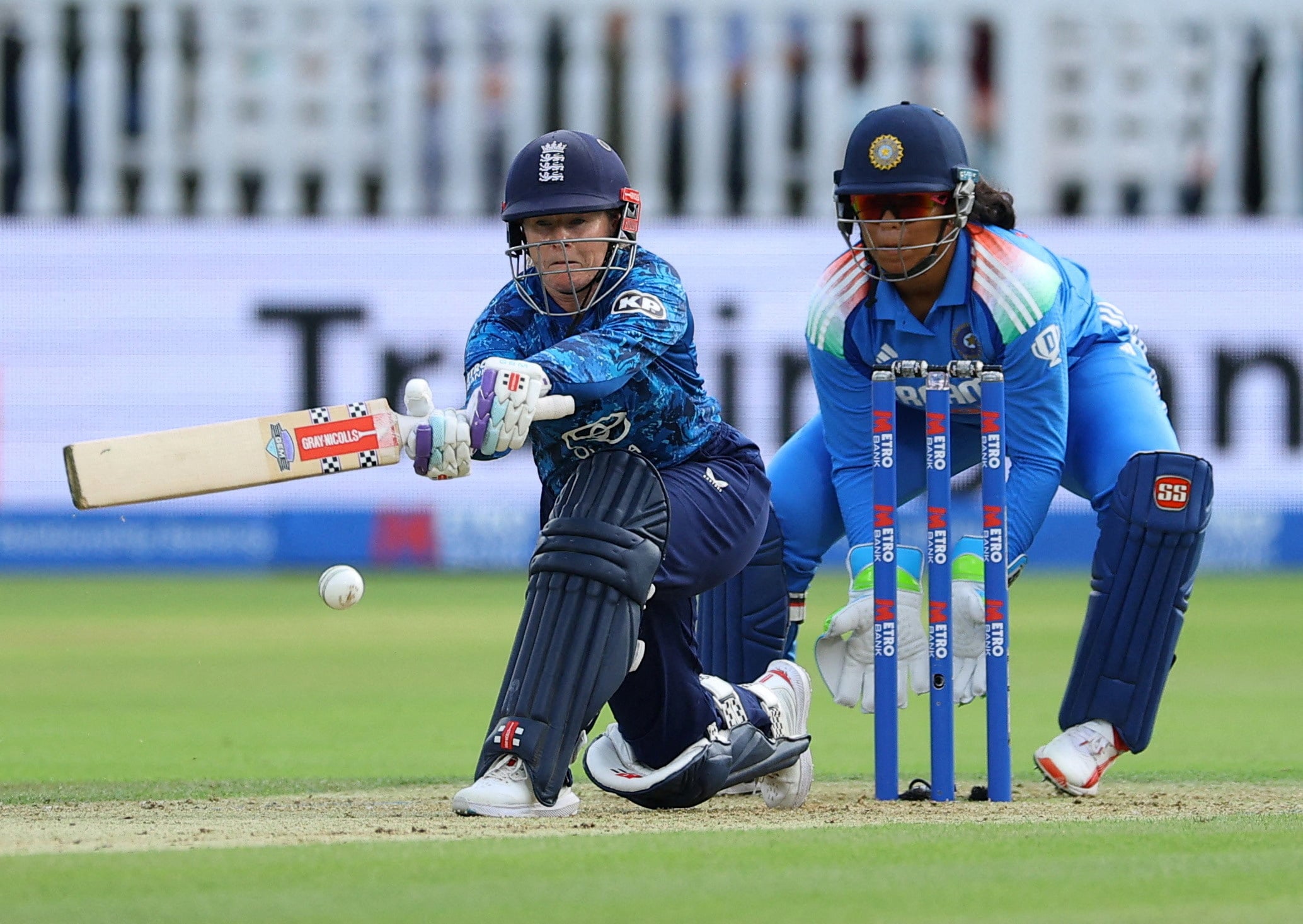 Tammy Beaumont batting at Lord's Cricket Ground ahead of her retirement in the historic first women's Test at the venue