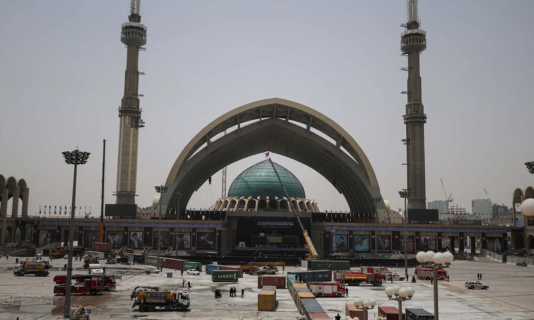 Tehran Grand Mosalla funeral preparations Khamenei July 2026 Reuters