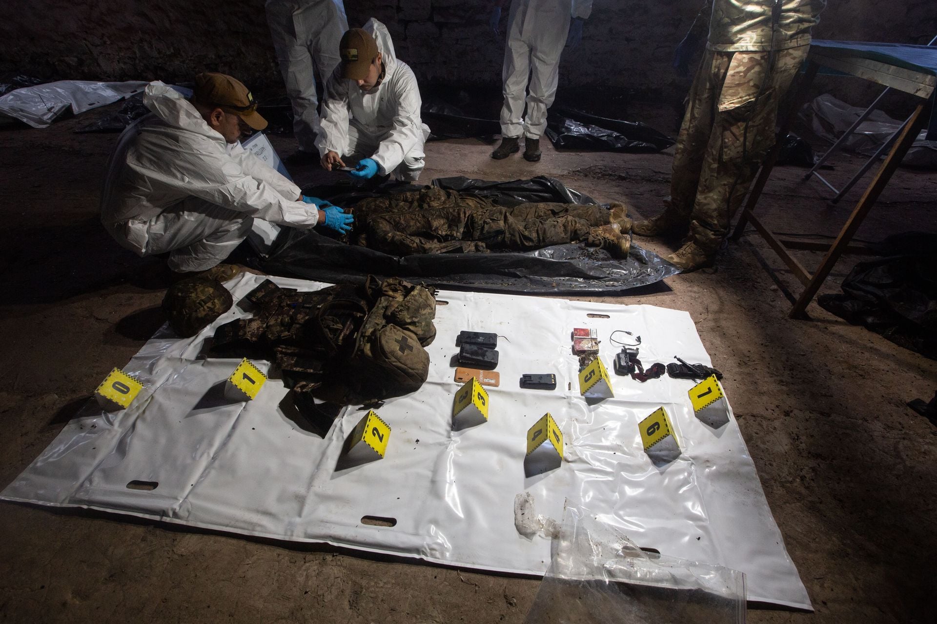 Ukrainian soldier identification work in Donetsk Oblast during Russia's military operation in Ukraine July 2026