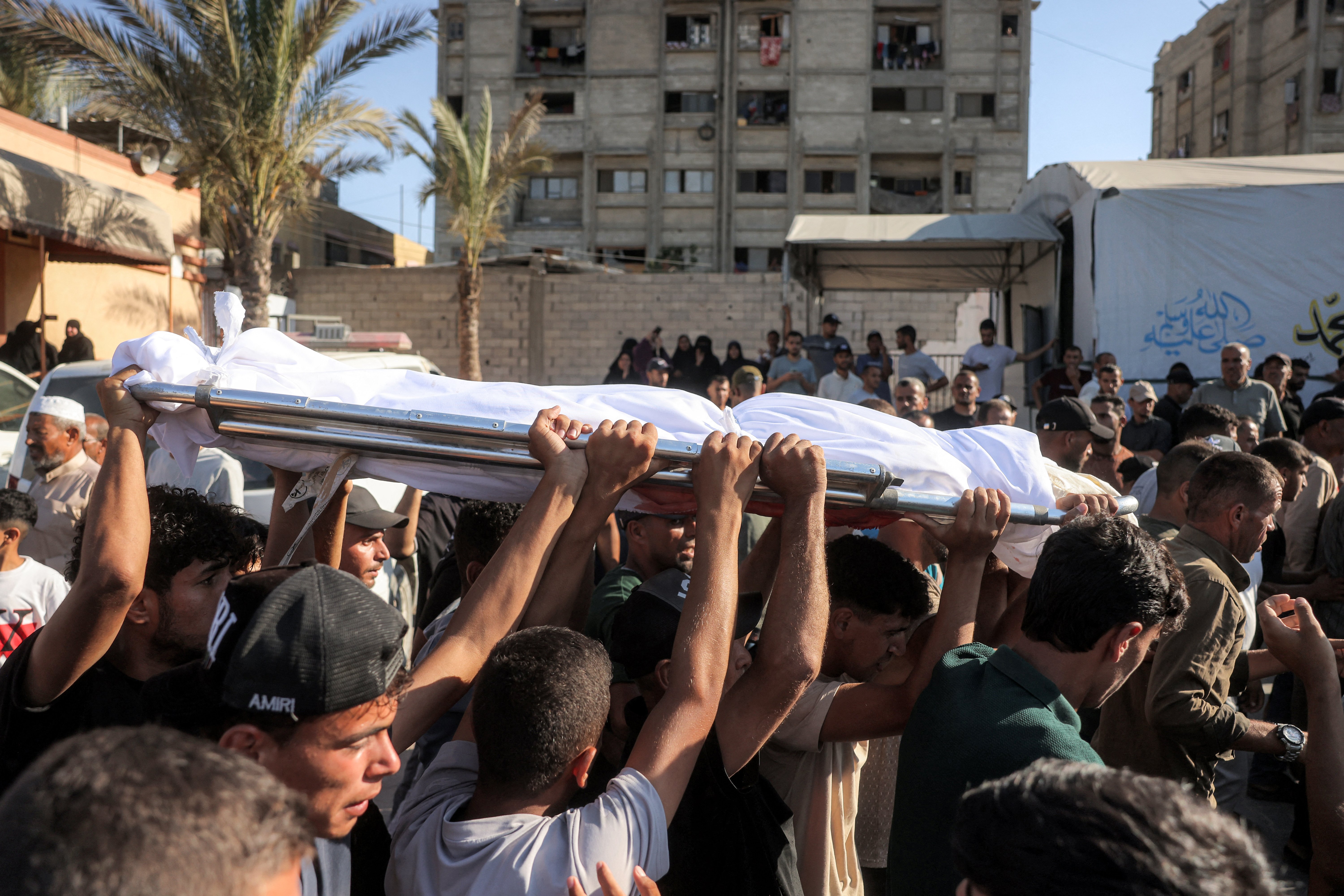 World Central Kitchen vehicle near Karam Abu Salem Gaza aid crossing after Israeli strike kills humanitarian driver