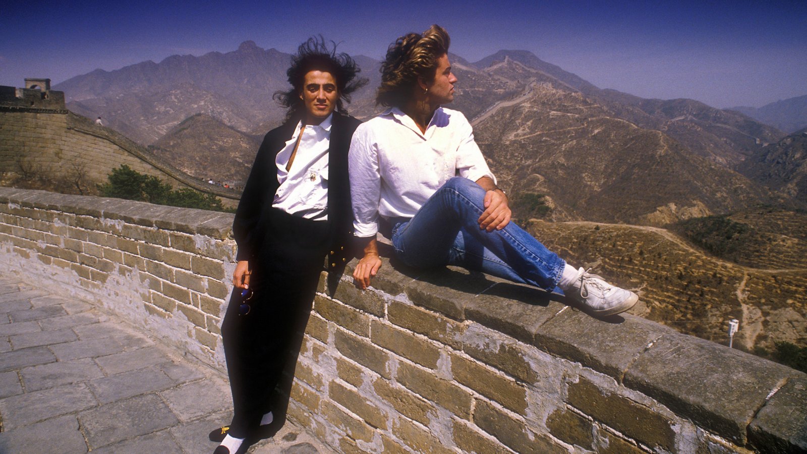 Wham! performing in China 1985 Beijing Guangzhou George Michael Andrew Ridgeley