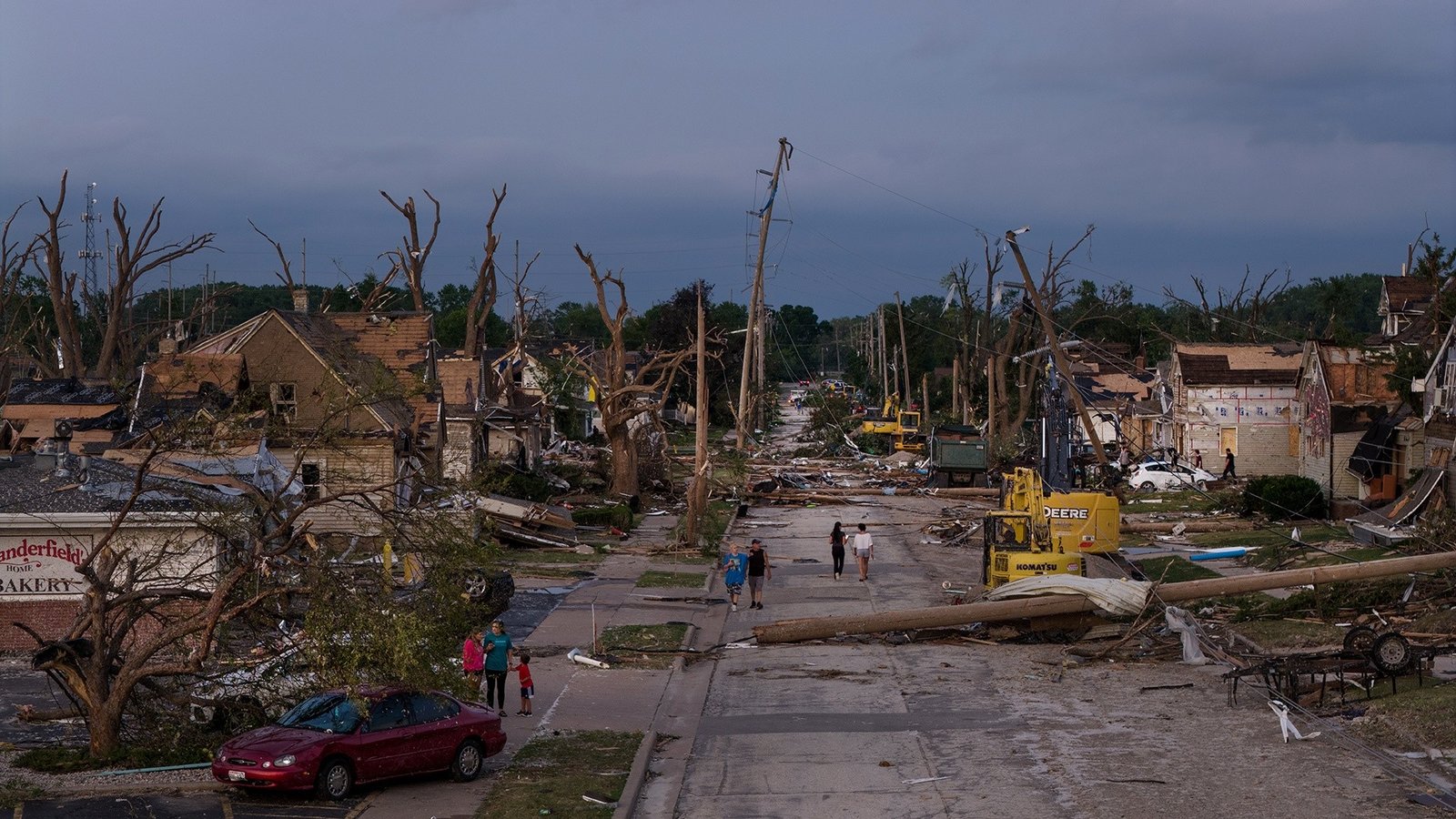 Storm damage from EF-3 tornado that struck Appleton and Menasha Wisconsin in July 2026
