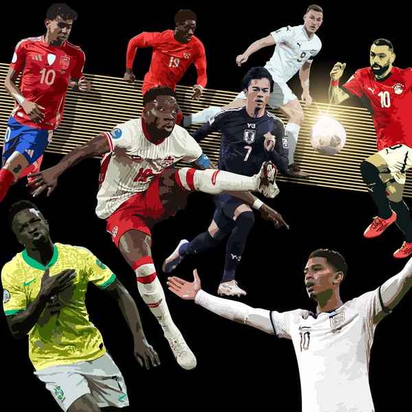 World Cup 2026 Quarterfinal Power Rankings and Title Favorites World Cup 2026 quarterfinal teams ranked with trophy and stadium background