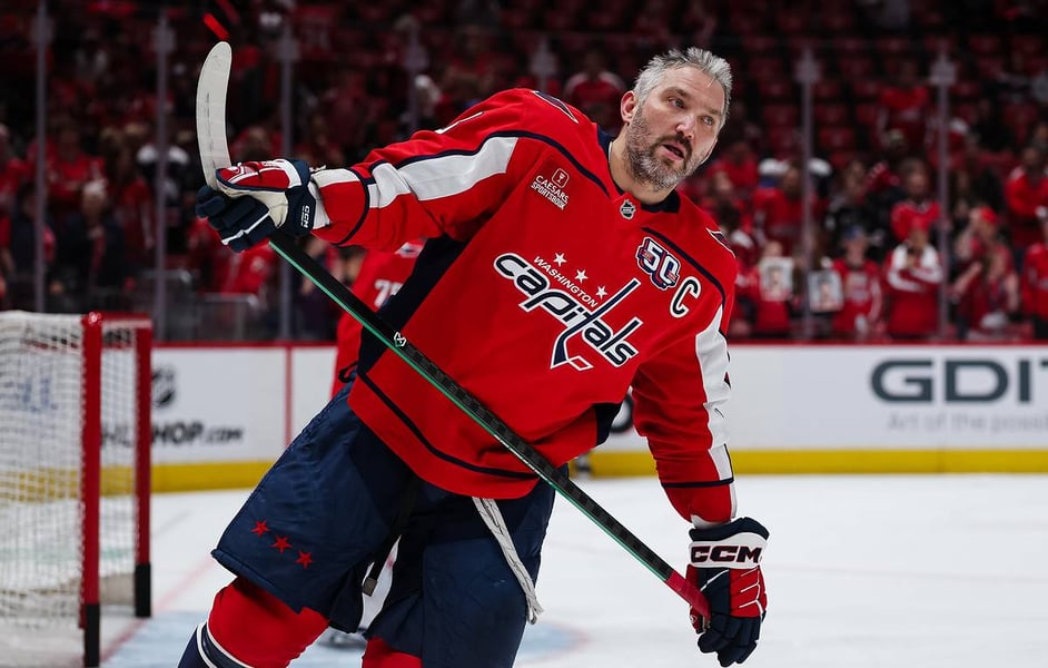 Alex Ovechkin at Washington Capitals NHL training camp 2026