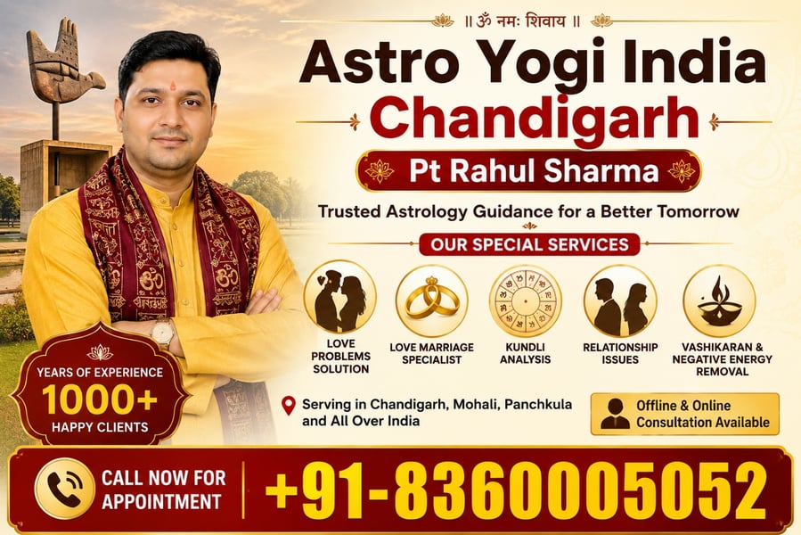 Best Astrologer in Chandigarh - Astro Yogi India Chandigarh | Pt Rahul Sharma