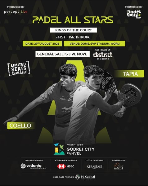 Kings of Padel: World No. 1 Duo Arturo Coello & Agustín Tapia to Headline “Padel All Stars” - India’s First-Ever All-Star Exhibition