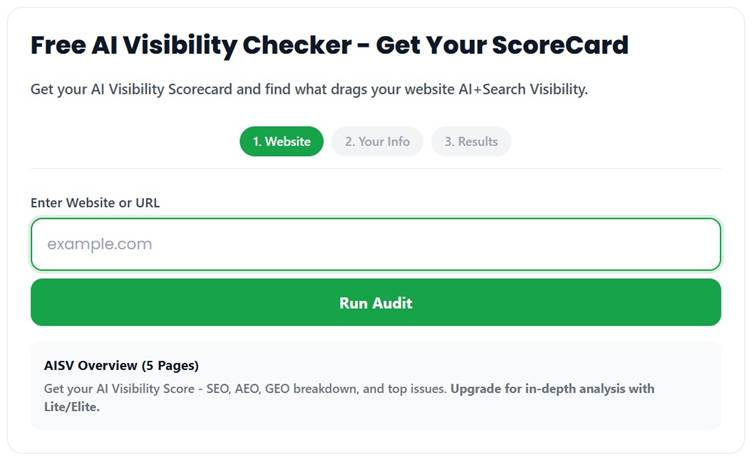 RK Web Solutions Introduces Free AI Visibility Checker to Help Businesses Win in the Age of Generative Search