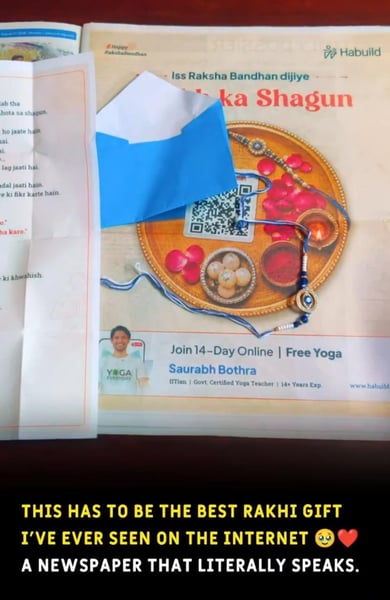 What If Your Newspaper Spoke Back? Habuild’s Raksha Bandhan Idea Does Just That