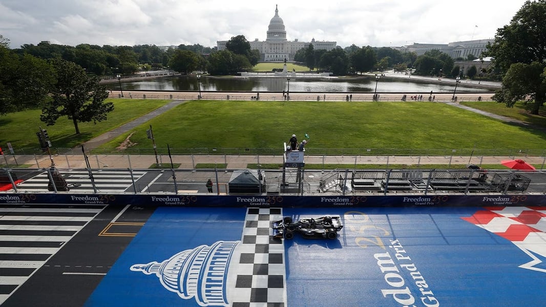Alex Palou Chip Ganassi Racing Freedom 250 IndyCar practice session Washington DC