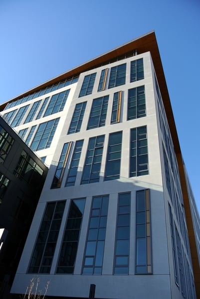 Amazon headquarters building in Seattle South Lake Union where AMZN shares are traded