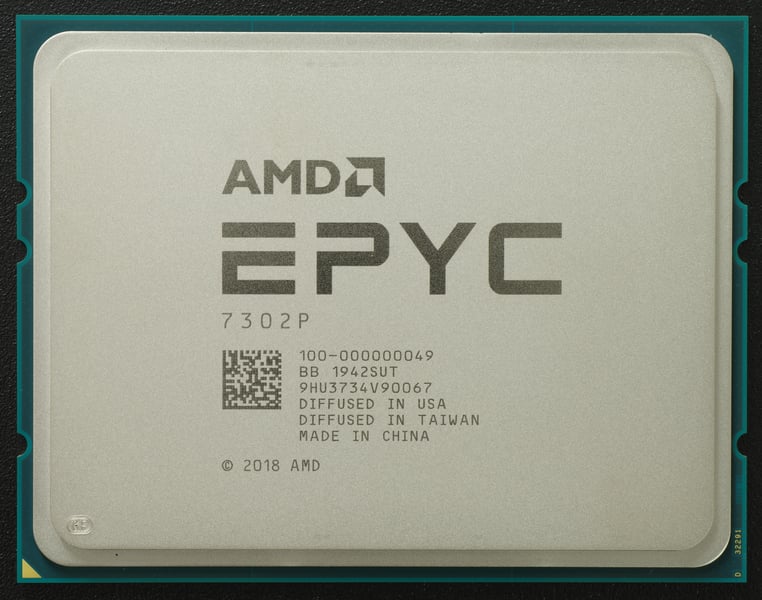 AMD EPYC server processor chip close-up