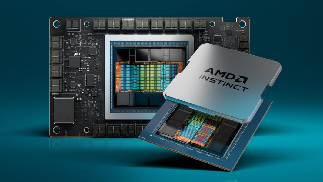AMD MI300X GPU accelerator chip for AI data center workloads