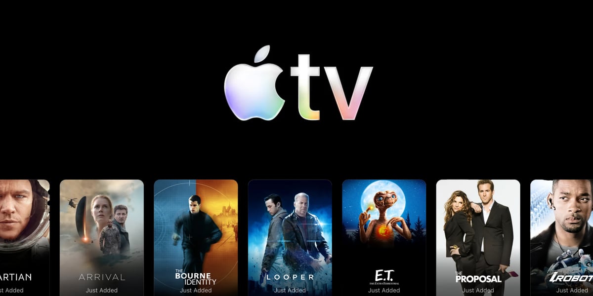 Apple TV+ app showing 19 classic Hollywood movies added free for subscribers in 2026