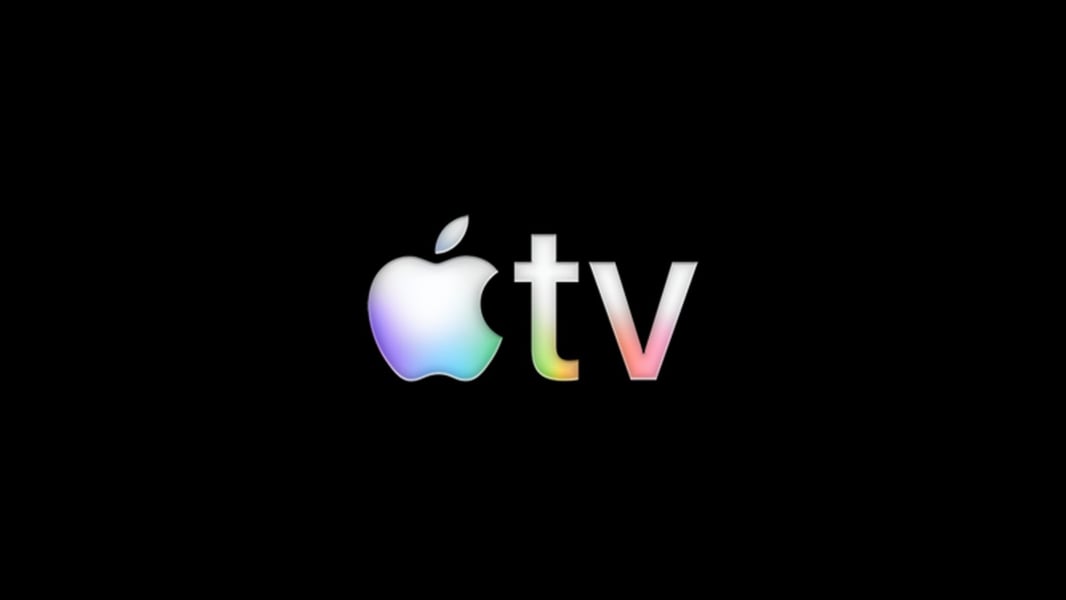 Apple TV+ streaming platform logo and interface on dark background