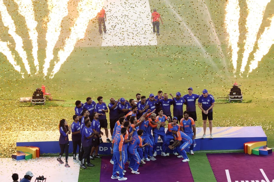 The Asia Cup 2025 presentation ceremony in Dubai, which India left without the trophy after declining to receive it from ACC president Mohsin Naqvi
