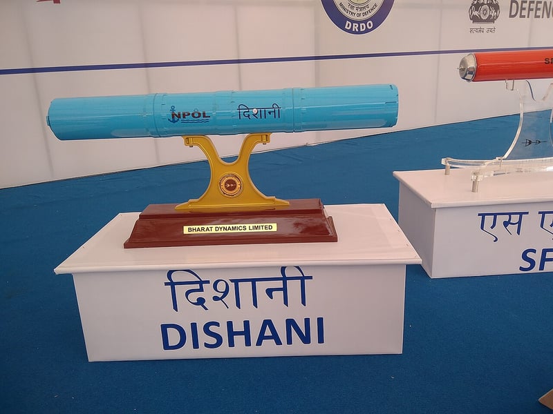 Dishani, a system developed by Bharat Dynamics, on display