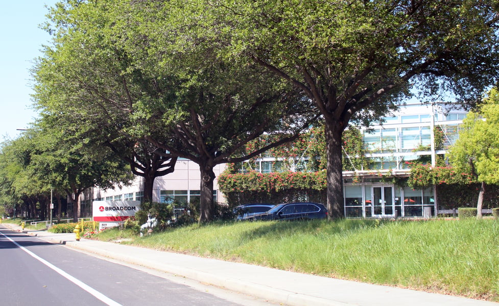 Broadcom Inc headquarters building in San Jose California