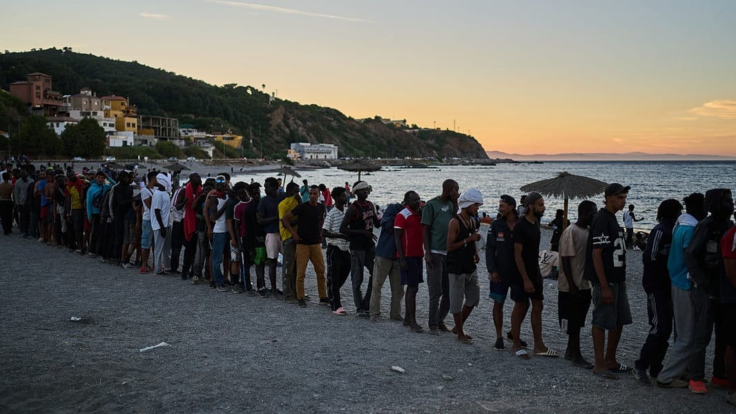 EU migration specialists and Frontex officials assess conditions in Ceuta's border zone as Spain faces renewed crossing threats in August 2026
