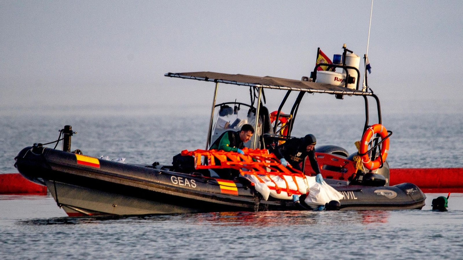 Migrants attempting to cross into Ceuta amid the ongoing migration crisis between Spain and Morocco