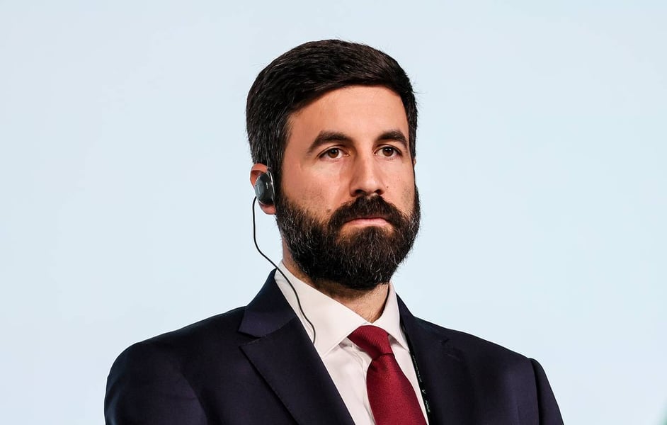 Christopher Helali, international secretary of the American Communist Party, at the St Petersburg International Economic Forum