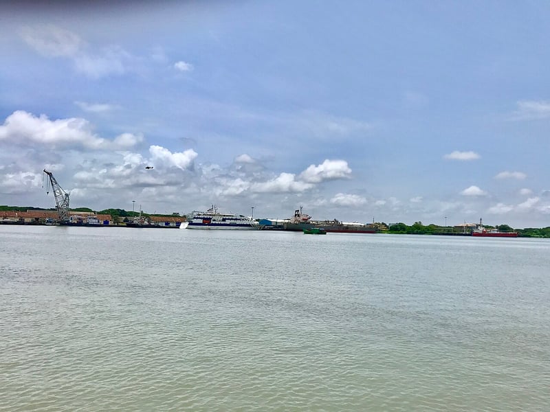 Vessels alongside at Cochin Shipyard in Kochi, Kerala