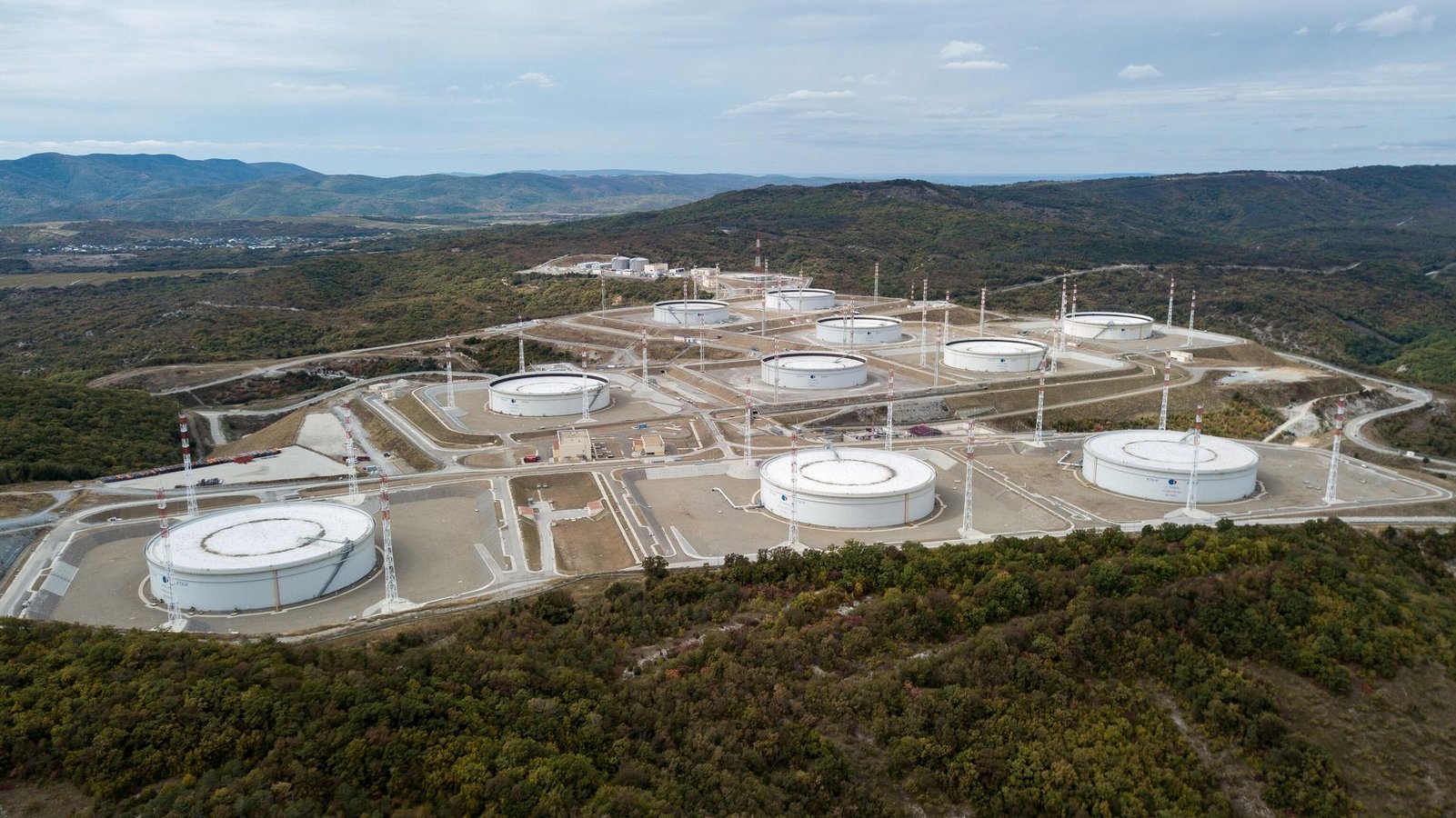 CPC pipeline terminal at Novorossiysk oil loading facility on the Black Sea