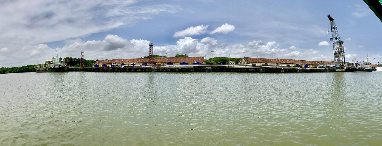 Vessels under construction and alongside at Cochin Shipyard in Kochi, Kerala