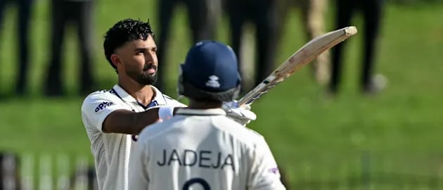 Devdutt Padikkal scores his second consecutive Test century on day 1 at SSC Colombo