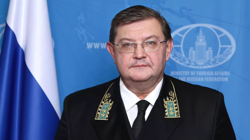 Dmitry Dogadkin, Russian diplomat appointed as Russia's new ambassador to Syria, in official portrait at the Ministry of Foreign Affairs