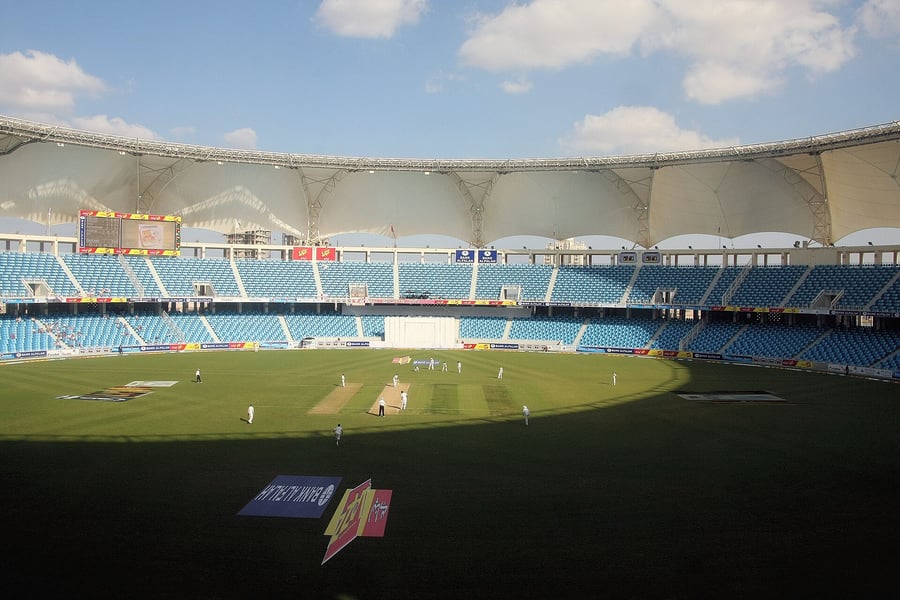 A general view of the Dubai International Stadium, the cricket ground where India beat Australia in the 2025 Champions Trophy semi-final