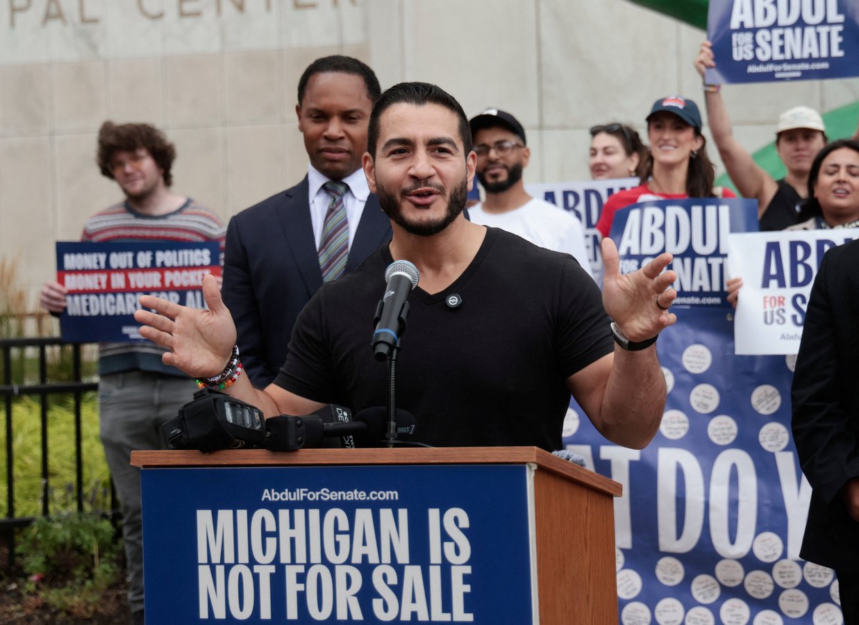Abdul El-Sayed speaks at campaign event ahead of Michigan Democratic Senate primary August 2026