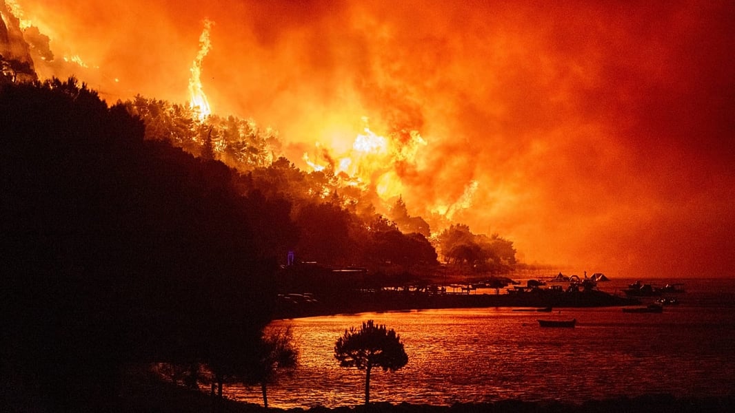 Wildfires burning across Europe as ten countries face simultaneous fire emergencies August 2026