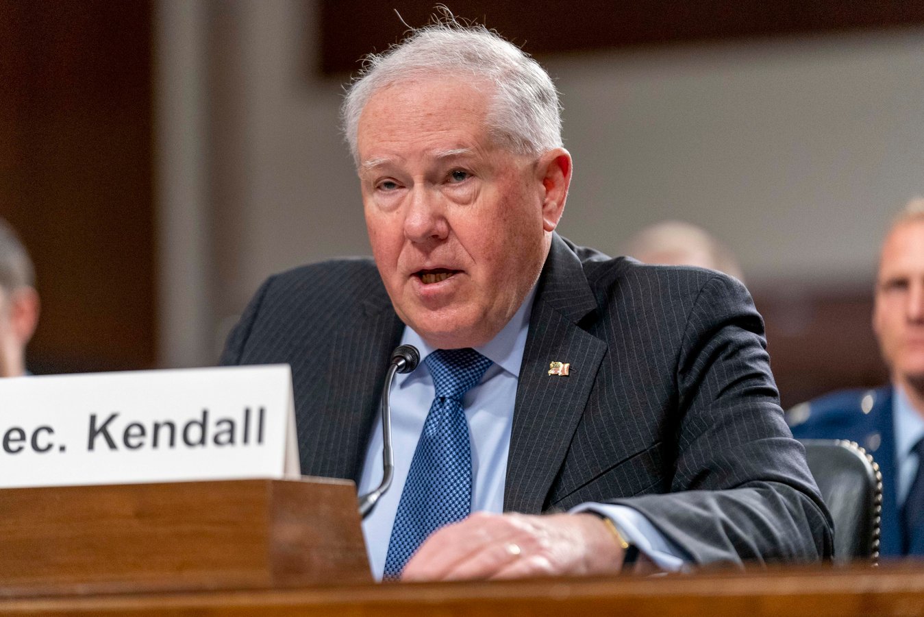 Former Air Force Secretary Frank Kendall at Senate Armed Services budget hearing