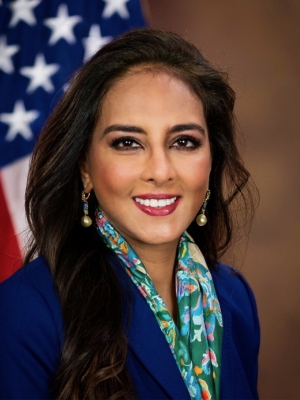 Harmeet Dhillon, Assistant Attorney General for Civil Rights at the Department of Justice, who oversaw the federal election monitor deployments to Michigan