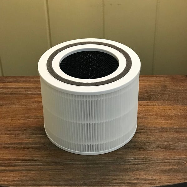Circular HEPA air filter and activated carbon filter used in indoor air purifiers