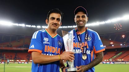India cricket players celebrating ICC Champions Trophy 2025 victory in Dubai