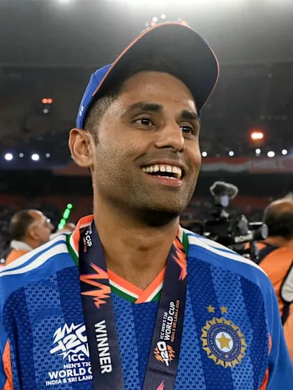 India cricket player celebrating ICC Champions Trophy 2025 victory wearing medal
