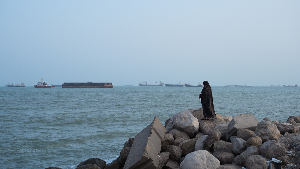 Vessels anchored in the Strait of Hormuz as India's crude oil supply through the waterway faces disruption from US sanctions