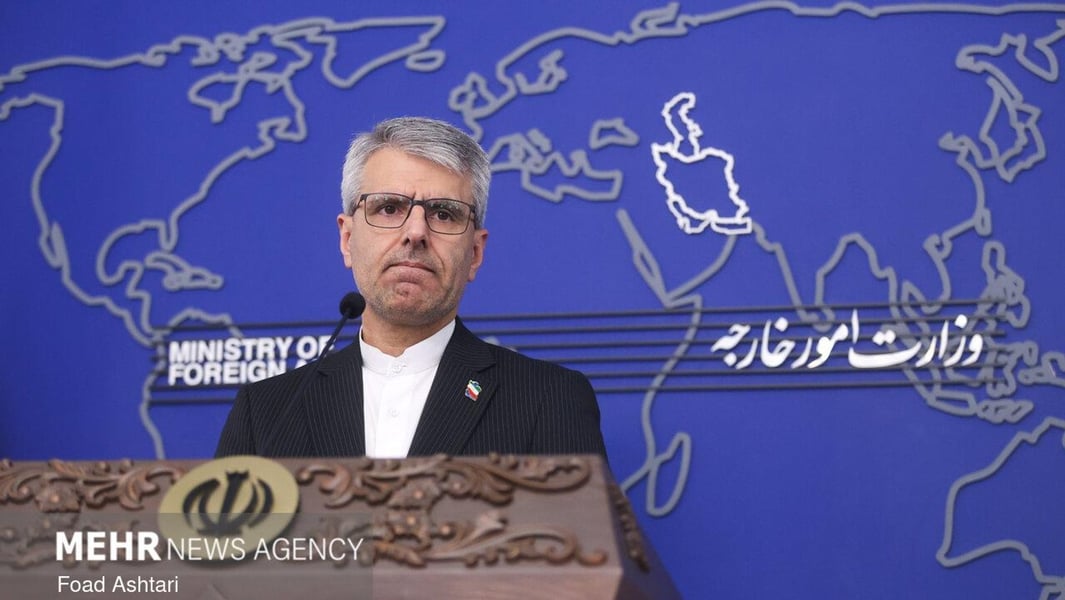 Iranian Foreign Ministry spokesman Esmaeil Baghaei at press conference on Iran-US tensions
