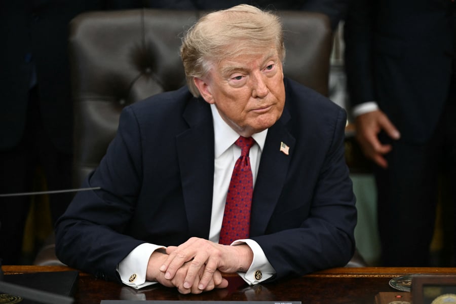 US President Donald Trump in the Oval Office on August 31 2026 as US and Iran traded military strikes
