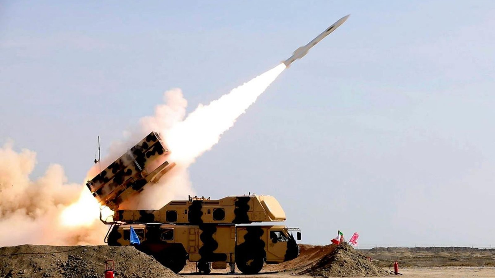 Iranian missile launch during a military drill, amid the Iran-Israel conflict