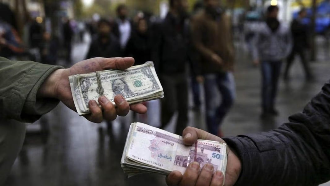 Tehran currency exchange shows dollar at 2 million Iranian rials as US economic sanctions reach historic high