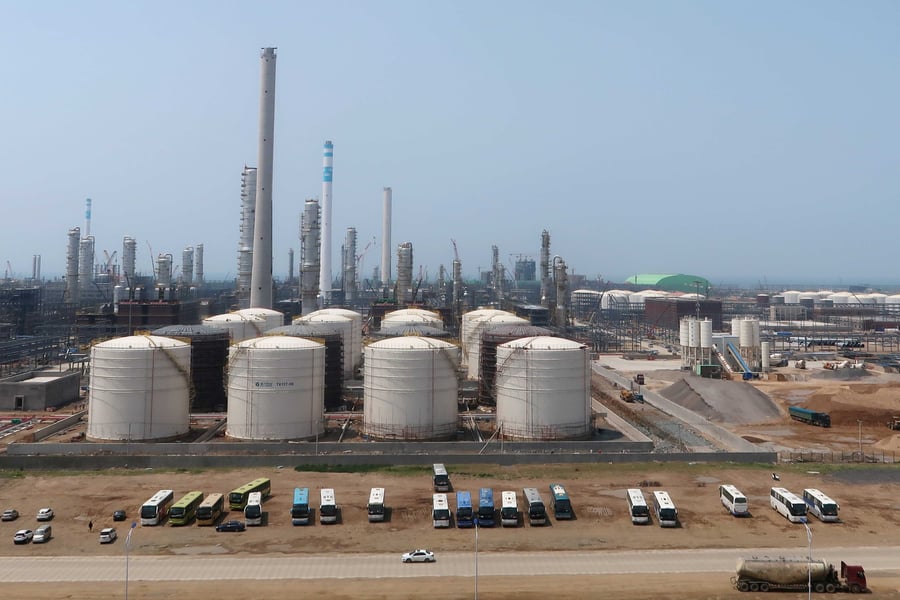 Oil storage and refinery facilities as US announces Economic D-Day sanctions on Iran targeting oil exports in August 2026